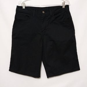 Dickies Mens Work Shorts Flat Front 7 Pocket Black Size 32